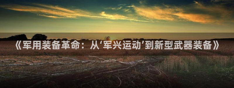 意昂体育4招商电话是多少：《军用装备革命：从‘军兴运动’到新